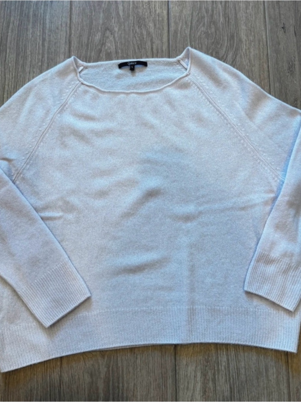 Women’s 100% Cashmere Lightweight Pink Crewneck Sweater Sz Large